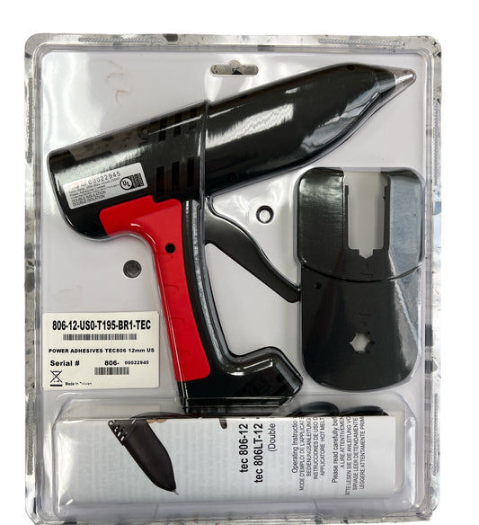 TEC806 GLUE GUN KIT, 806-12 POWER ADHESIVE, 1/2" HOT MELT GLUE GUN